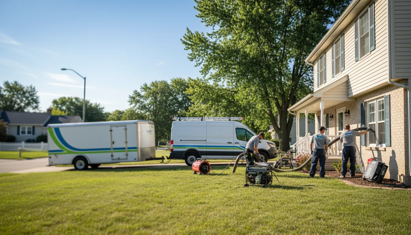 Flooded Basement Restoration And Cleanup With Repair in Sheridan, MI near me